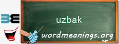 WordMeaning blackboard for uzbak